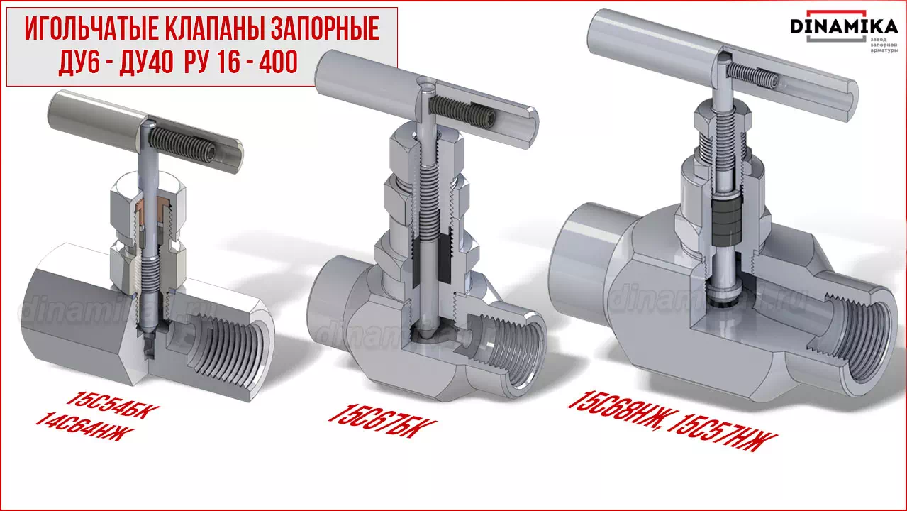 Резьбовые клапаны игольчатые муфтовые в Люберцах